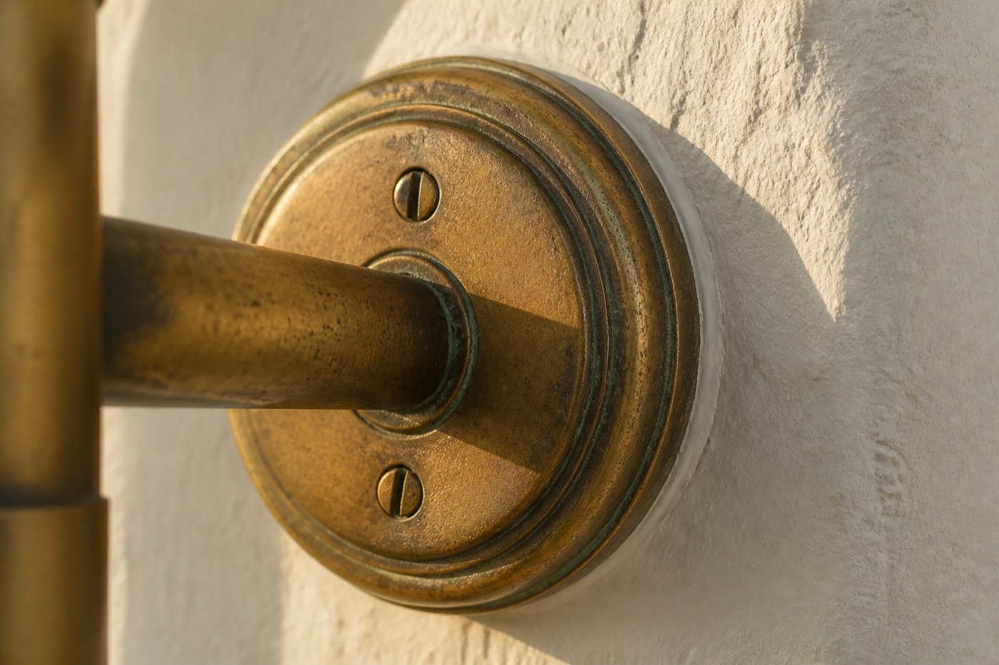 Weathered metal hardware on a Florida home